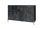Carving 4 door panel buffet with adjustable shelves - Image 9