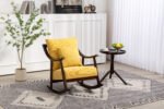 Woven fabric Mid Century Modern Accent Comfy Upholstered Glider Arm Chair - Image 6