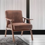 Medieval modern chair with solid wood frame