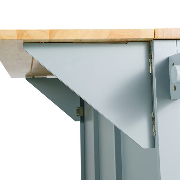 Kitchen handcart with countertop and storage cabinet (gray blue) - Image 20