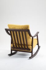 Woven fabric Mid Century Modern Accent Comfy Upholstered Glider Arm Chair - Image 17