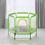 55'' Toddlers Trampoline with Safety Enclosure Net and Balls