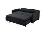 3 in 1 Convertible Sleeper Sofa Bed Modern Fabric (w/Pullout ) Black - Image 5