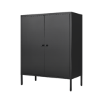 Kitchen metal cabinet with Doors (Black) - Image 6