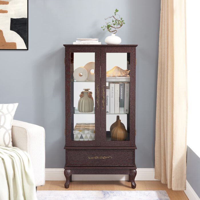 Curio cabinet with adjustable glass frame - Image 4