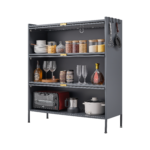 3 Tier Pantry Storage Cabinet Baker Racks for Kitchen with Storage Kitchen Pantry Storage Cabinet Microwave Rack Storage Rack - Image 6