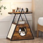 Cat house,end table.Wood cat condo black vintage pet furniture - Image 3