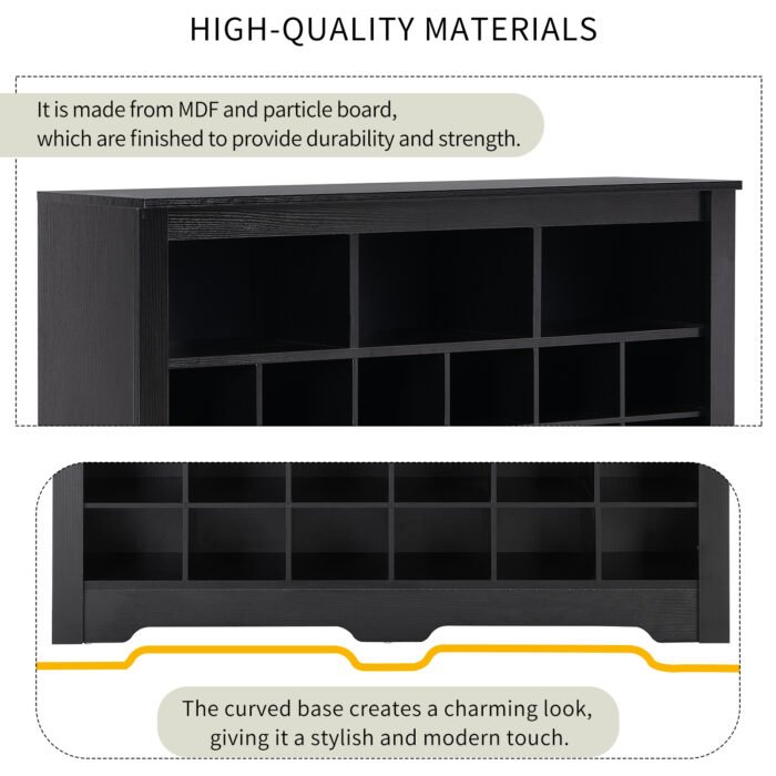 Sleek Design 24 modern  shoe cabinet with curved base - Image 8