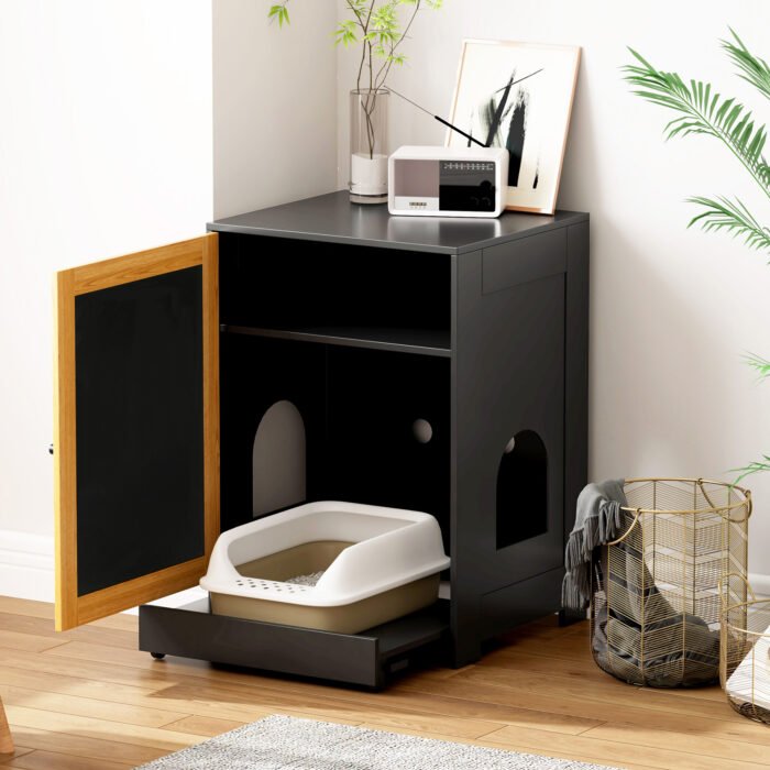 Cat Litter Box Enclosure with sisal door - Image 5