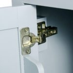 Kitchen handcart with countertop and storage cabinet (gray blue) - Image 19