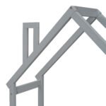 House-shaped Wooden writing Desk Kids study Table Bookshelf Gray - Image 15