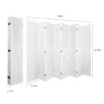 8 Panel Wooden Folding Room Divider Display - Image 7