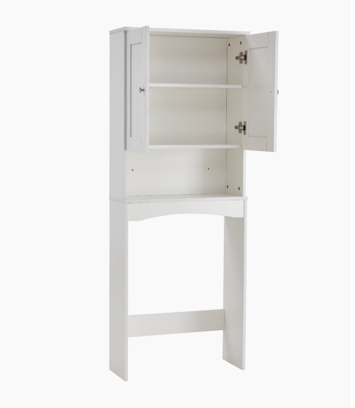 Over-The-Toilet Bathroom Shelf Organizer, White - Image 6