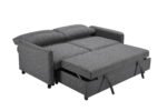 3 in 1 Convertible Sleeper Sofa Bed Modern Fabric (w/Pullout ) Gray - Image 4