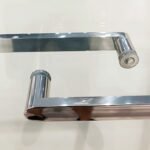 56-60 "wide x 75" high frameless double 304 stainless steel sliding shower door - Image 5