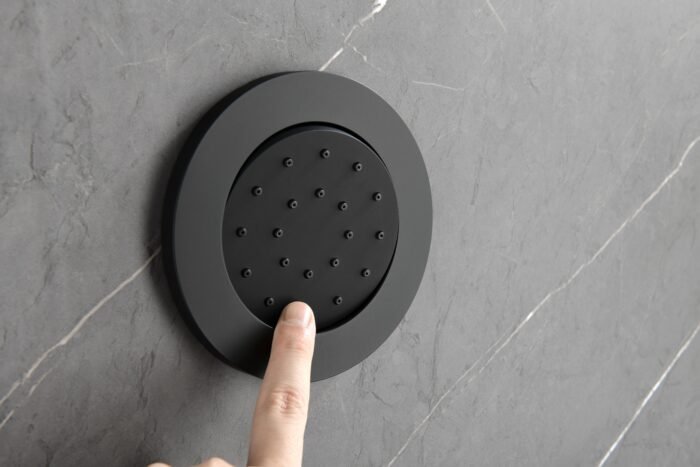 Shower System with Shower Head  Hand Shower Slide Bar  Bodysprays Shower Arm  Hose  Valve Trim - Image 13