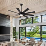 Mordern Farmhouse 62 In Black Ceiling Fan with Smart App and Remote Control - Image 3