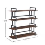 4-storey office wooden metal bookshelf - Image 4