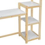 House-shaped Wooden writing Desk Kids study Table Bookshelf - Image 17
