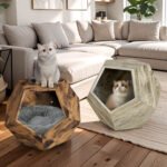 Modern Pet Furniture Cat Kennel Side Table MDF Multi-Purpose Furniture Antique Wood Color - Image 3