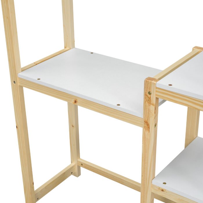 House-shaped Wooden writing Desk Kids study Table Bookshelf - Image 18