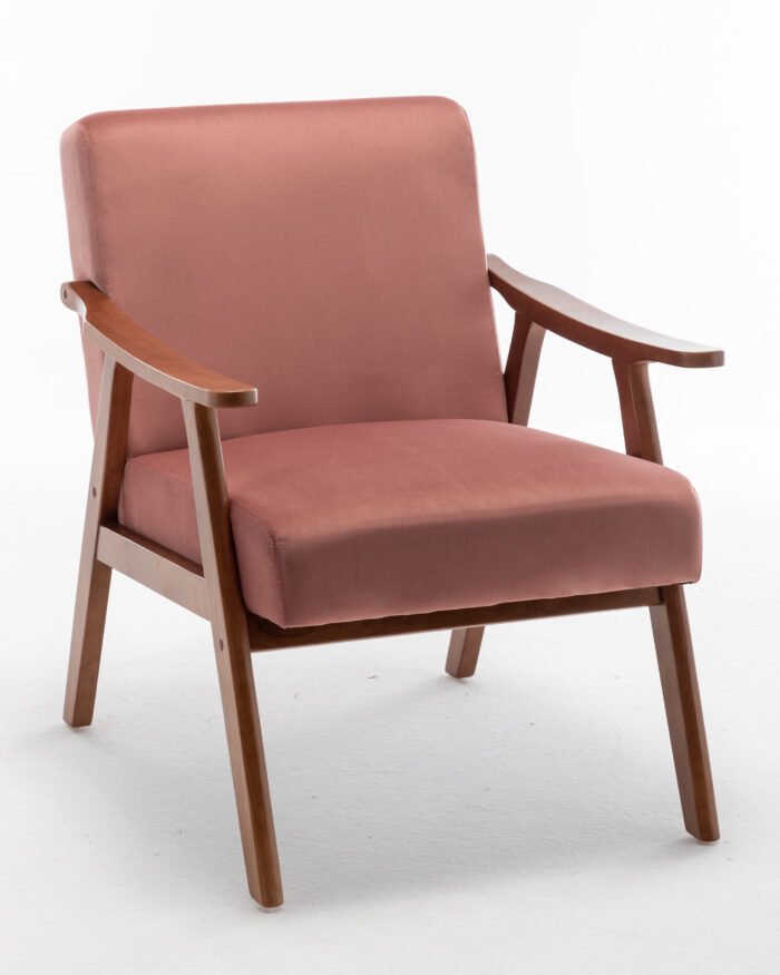 Mid-Century Modern Chair with Solid Wood Frame - Image 2