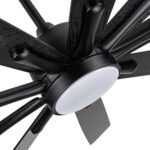 Mordern Farmhouse 62 In Black Ceiling Fan with Smart App and Remote Control - Image 17