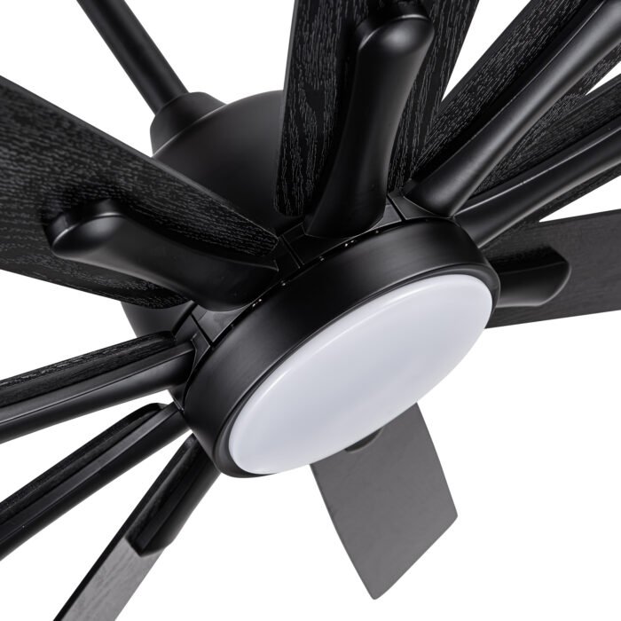 Mordern Farmhouse 62 In Black Ceiling Fan with Smart App and Remote Control - Image 17