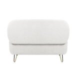 Ivory White Storage Ottoman Bench for End of Bed with Gold Legs - Image 13