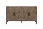 4 Door Wooden Twill Sideboard American Country Vintage Buffet - Image 7