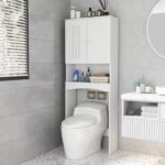 Over-The-Toilet Bathroom Shelf Organizer, White