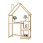 House-shaped Wooden writing Desk Kids study Table Bookshelf - Image 9