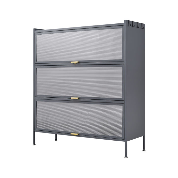 3 Tier Pantry Storage Cabinet Baker Racks for Kitchen with Storage Kitchen Pantry Storage Cabinet Microwave Rack Storage Rack - Image 4