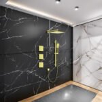 Shower System with Shower Head, Hand Shower Slide Bar  Bodysprays Shower Arm  Hose Valve Trim