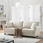 6 Panel Wooden Folding Room Divider Display for Privacy (5,6ft) White - Image 6