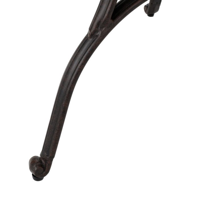 Outdoor Cast Aluminum Circular Dining Table, Black - Image 11