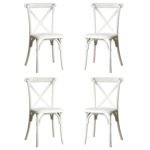 4-Pack Resin X-Back Mid Century Chair Farmhouse Style - Image 4