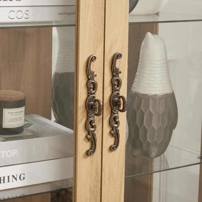 Dual door Curio cabinet with tempered glass doors - Image 5