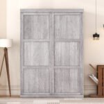 Full Size Murphy Bed, can be Folded into a Cabinet Gray - Image 4