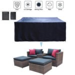 5 Pieces Outdoor Patio Garden Brown Wicker Sectional Conversation Sofa Set - Image 5