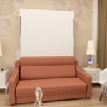 Full size Morden Deisgn vertical Murphy bed with sofa and drawers - Image 4