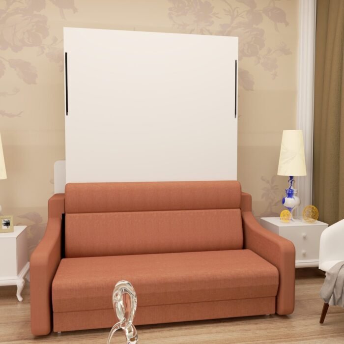 Full size Morden Deisgn vertical Murphy bed with sofa and drawers - Image 4