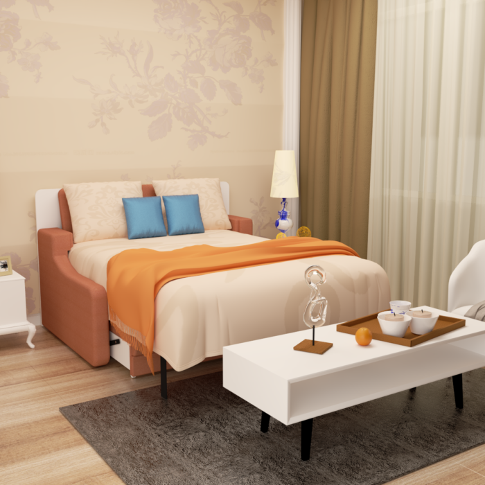 Full size Morden Deisgn vertical Murphy bed with sofa and drawers - Image 6