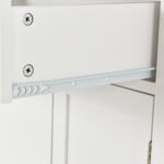 Kitchen Island Cart with Solid Wood Top and Locking Wheels (White) - Image 15