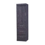 Full Size Murphy Bed with Wardrobe and Drawers, Gray - Image 20