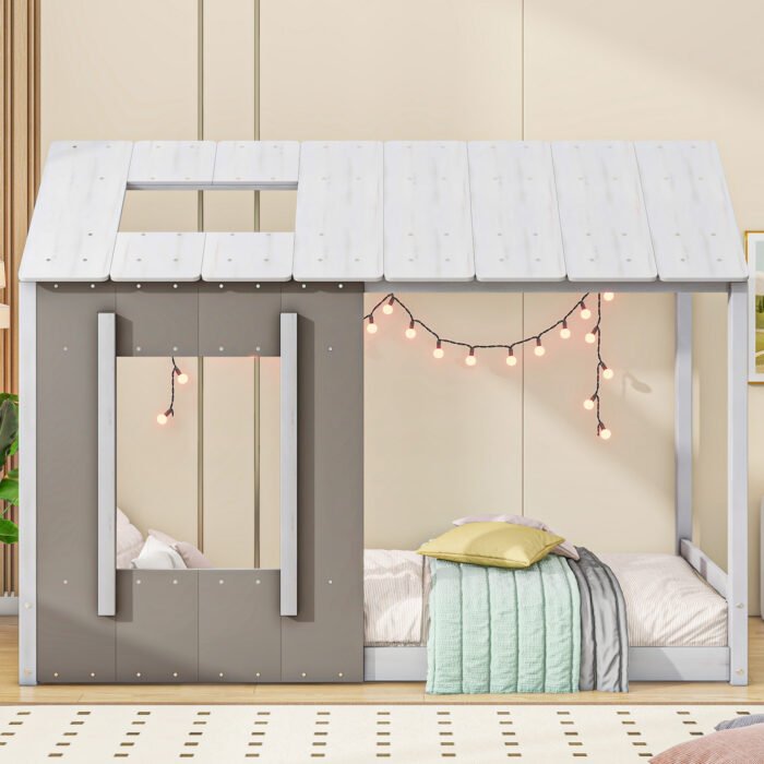 Twin Size House Platform with Roof and Window - Image 3