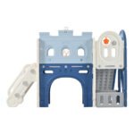 9 in 1 Toddler Slide Set for Toddlers Ages 1+ with Basketball Hoop, Tunnel and Storage Space, Pirate Ship and Themed Slide - Image 10