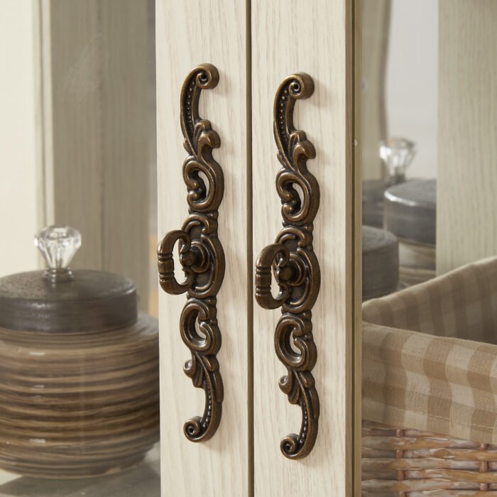 Dual door Curio cabinet with tempered glass doors - Image 5