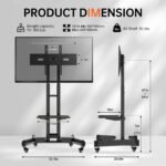 FANCO Universal Rotating TV Stand with adjustable tilt height (32-80 inch) - Image 8
