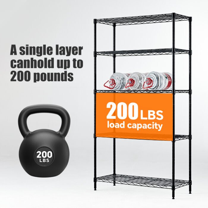 Metal wire rack storage rack adjustable rack, vertical storage rack unit - Image 2